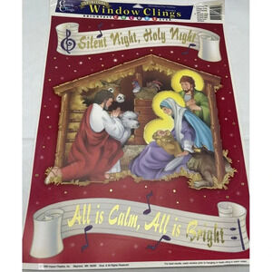 Vintage Window Decorations - Silent Night - Spiritual Clings - Lord Theme New